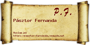 Pásztor Fernanda névjegykártya